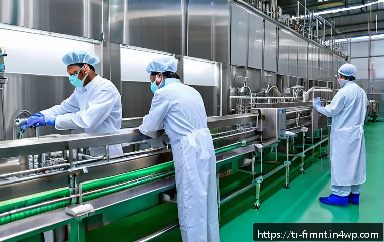 발효식품의 법적 규제와 안전성 - A modern industrial fermentation facility in Turkey, showcasing clean and sterile stainless steel eq...